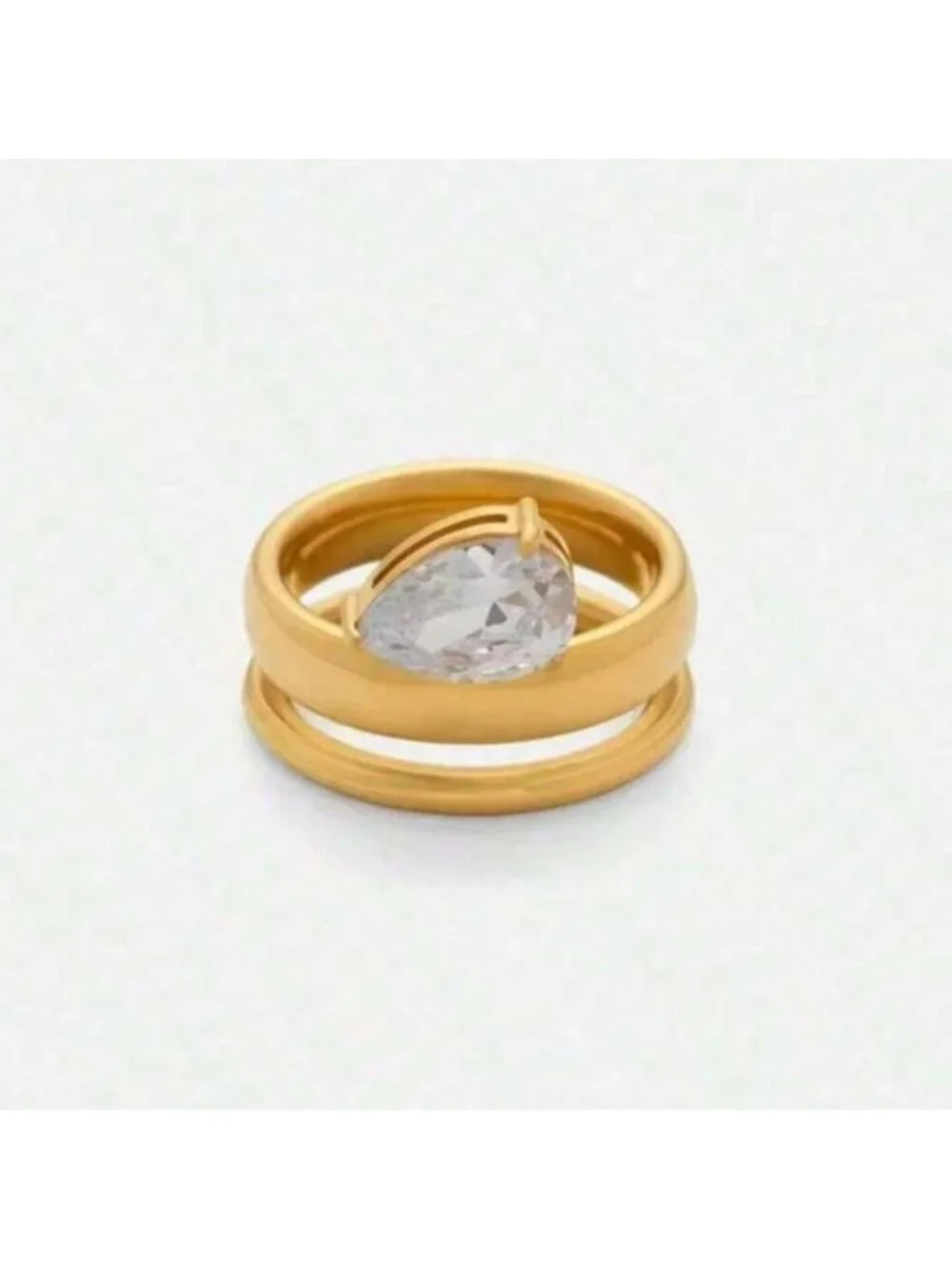 Gold and Silver Ring Set Q630